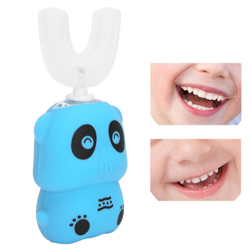 Children U shaped Sonic Toothbrush Waterproof Portable Cartoon Cute Electric