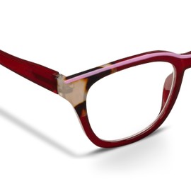 Peepers by PeeperSpecs Women's Cherry/Chai Tortoise Cat Eye Reading Glasses, 2.50 + 2.5