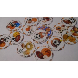 Unbranded Pre Cut One Inch Bottle Cap Images Sports Balls Mix #2 Free Shipping - photo, 15 images