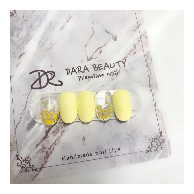 Dara Beauty March Art of the MonthForsythia Fresh Flower Nail❣