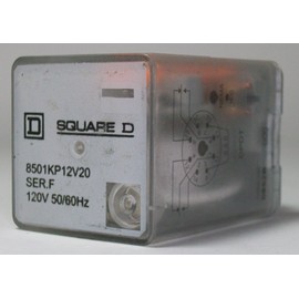 SQUARE D BY SCHNEIDER ELECTRIC - 8501KP12V20 - POWER RELAY, DPDT, 120VAC, 10A, PLUG IN