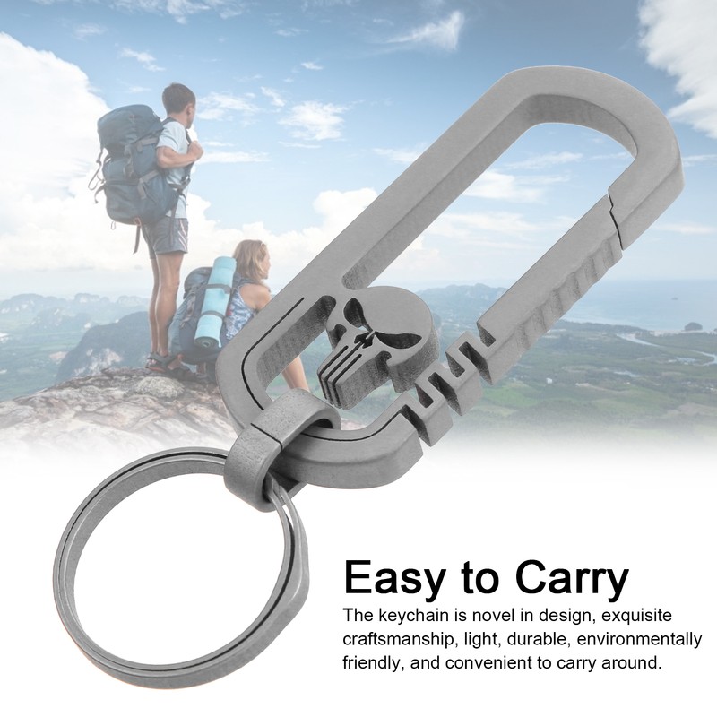 Titanium Alloy Keychain Men's Waist Belt Buckle Outdoor Carabiner Hanging