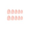 XZMeiLun Ombre Pink Press On Nails Short Ovale 24 Pcs,