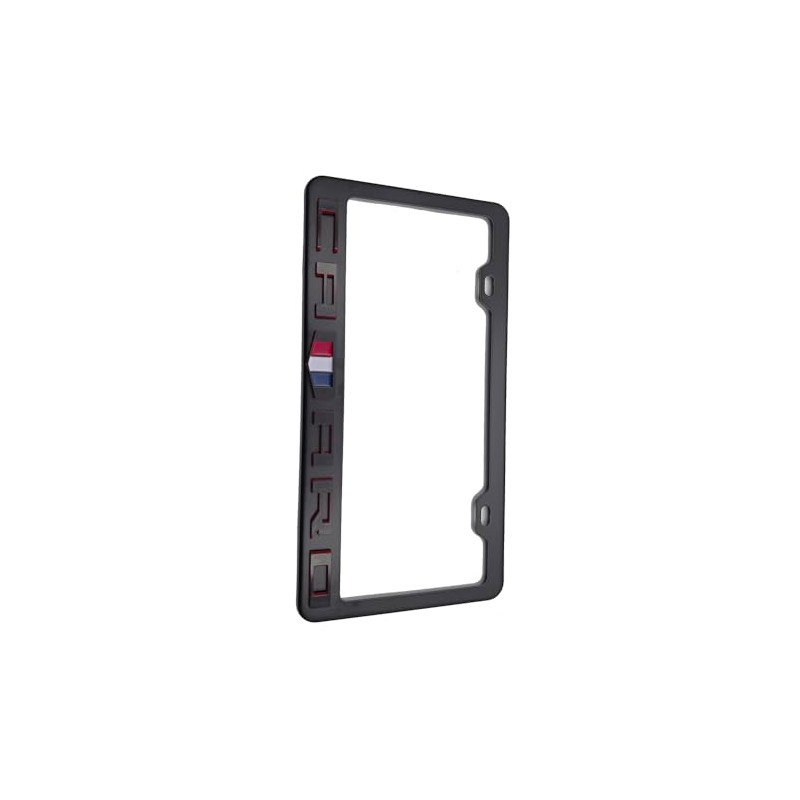 1Pc Camaro 3D Emblem Black Stainless License Plate Frame Rust