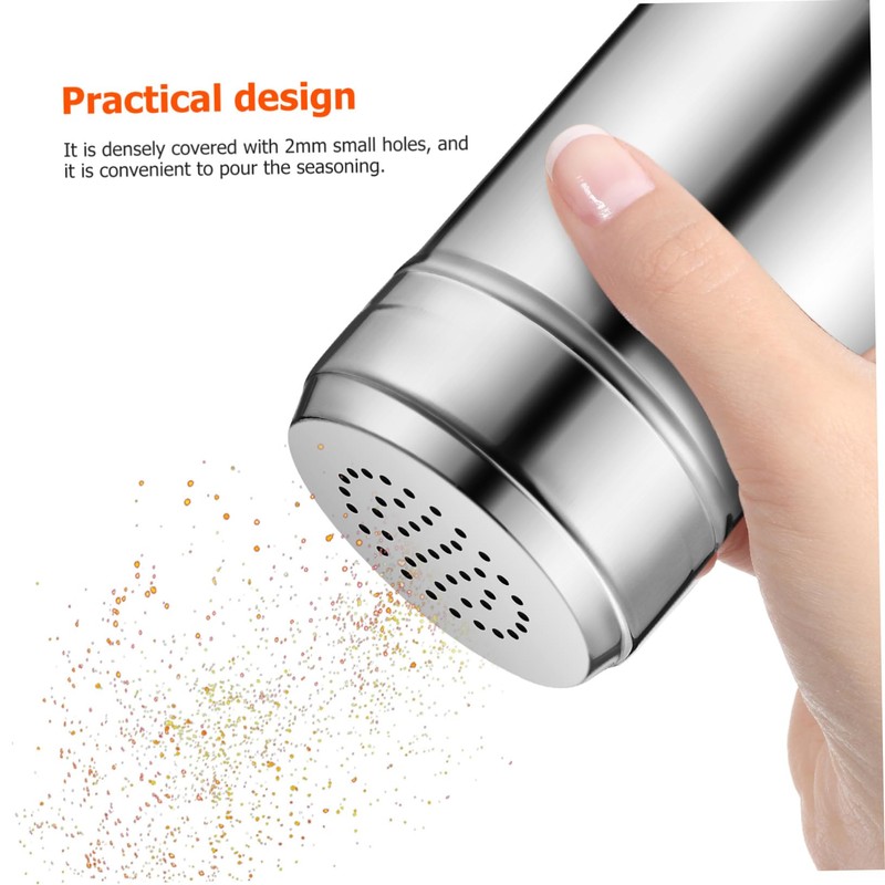 LABRIMP Salt Container Spice Bottle Set Stainless Steel Condiment Jars