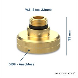 Drehmeister Autogas LPG Filling Point Adapter UK Bayonet (W21.8) to DISH