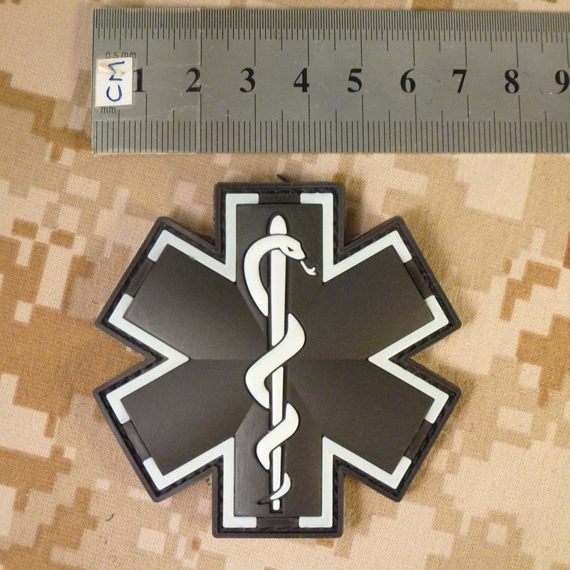 Glow Dark ACU Black EMS EMT Medic Paramedic Star of