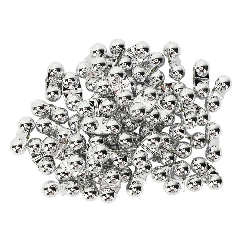 50PCS Fishing Double Rattle Metal Sea Fishing Attractor Bell Beads