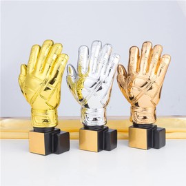 FOMIYES Golden Glove Trophy Gold Trophy Awards Gold Plated Soccer Trophy Resin Soccer Goalkeeper Trophy Party Favor