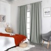 Joydeco Linen Curtains 84 inch Length 2 Panels Set Burg