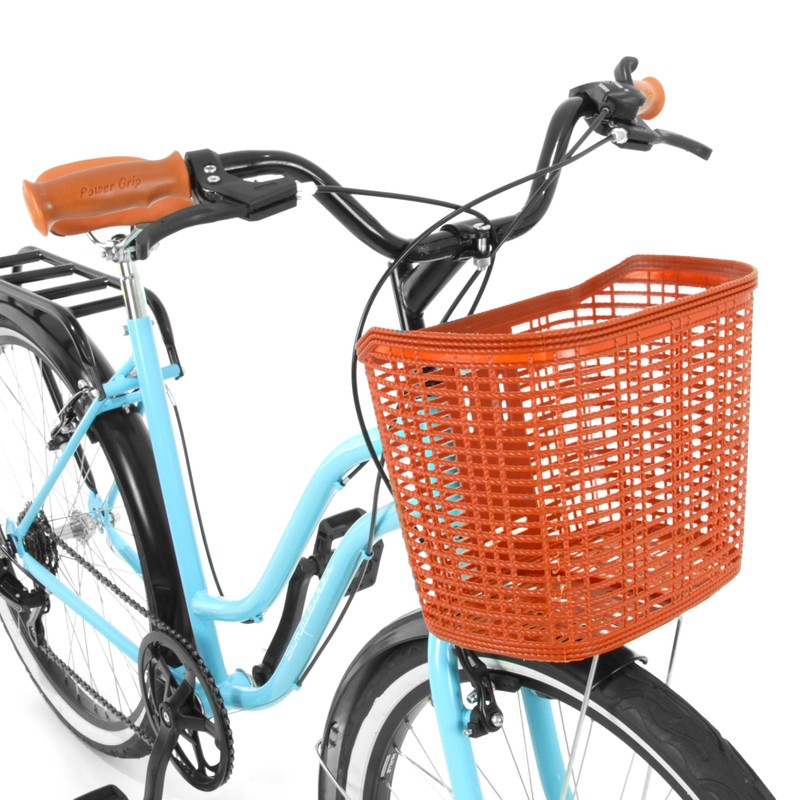 Simplbikes Canasta Plástica Tipo Mimbre para Bicicleta