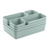 1 x Drawer Organiser Set, 8 Pieces, Pastel Green, Universal