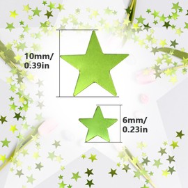 Yosawa 60g/2.1oz Star Confetti Star Shape Sequins Glitter Star Table Confetti for Wedding Birthday Party(XZX/Grass Green)