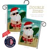 Ornament Collection Santa Vacation Garden Flag Set with Stand Wintertime