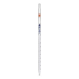 Serological Pipette, 10ml - Class A, Tolerance ±0.050ml - Blue Graduations - Color Code, Orange - Calibrated for Delivery to Jet - Borosilicate Glass - Eisco Labs