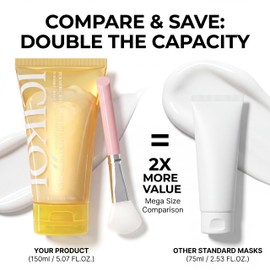 ICIKOL Turmeric Collagen Night Wrapping Mask 5.07 oz (2x Standard Size) – Overnight Peel-Off Face Mask with Kojic Acid & Vitamin C – Hydrating & Glow-Enhancing Korean Skincare for All Skin Types