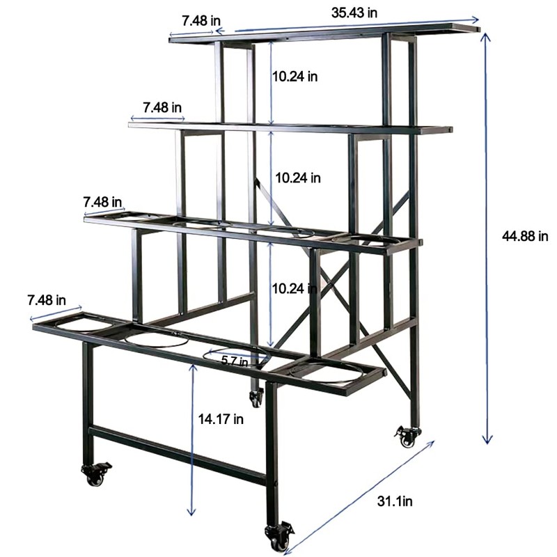 Zhongma 4 Tier Metal Flower Display Stand Frame(This item is