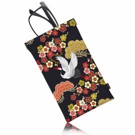 Beabes Crane Glasses Case For Women, Sunglasses Case For Men, Japanese Crane Heron Bird Soft Eyeglasses Pouch Glasses Cases For Travel Swimming Daily Use