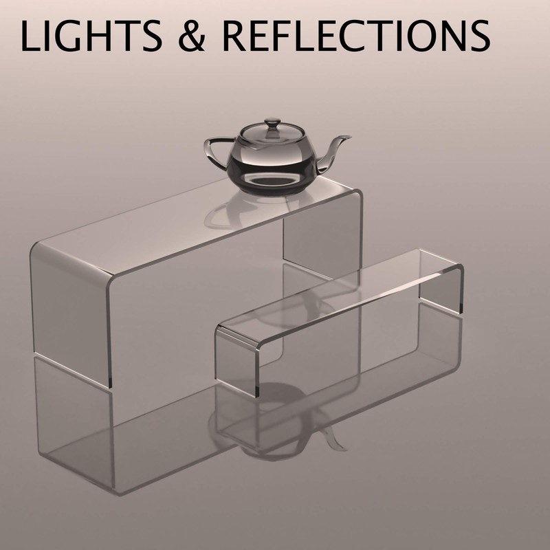 3R W Design Clear Acrylic Plastic Cabinet Display Stand -