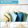 Jadive 120 Pcs Beige Velvet Hangers Clips Strong Non Slip