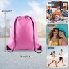 PLULON 2Pcs Drawstring Bags Bulk Drawstring Backpack Pink Black String