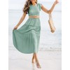 Coloody Women's 2024 Summer Casual Midi Dress Boho Flutter Sleeve