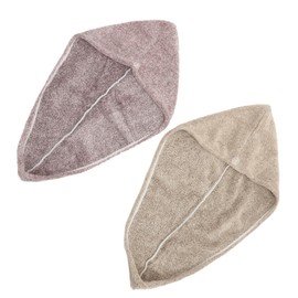 DECHOUS 2pcs Coral Fleece Hair Turban Towels Super Absorbent Drying Caps for Women Quick Essentials for Daily Use at Home Travel Lightweight Design