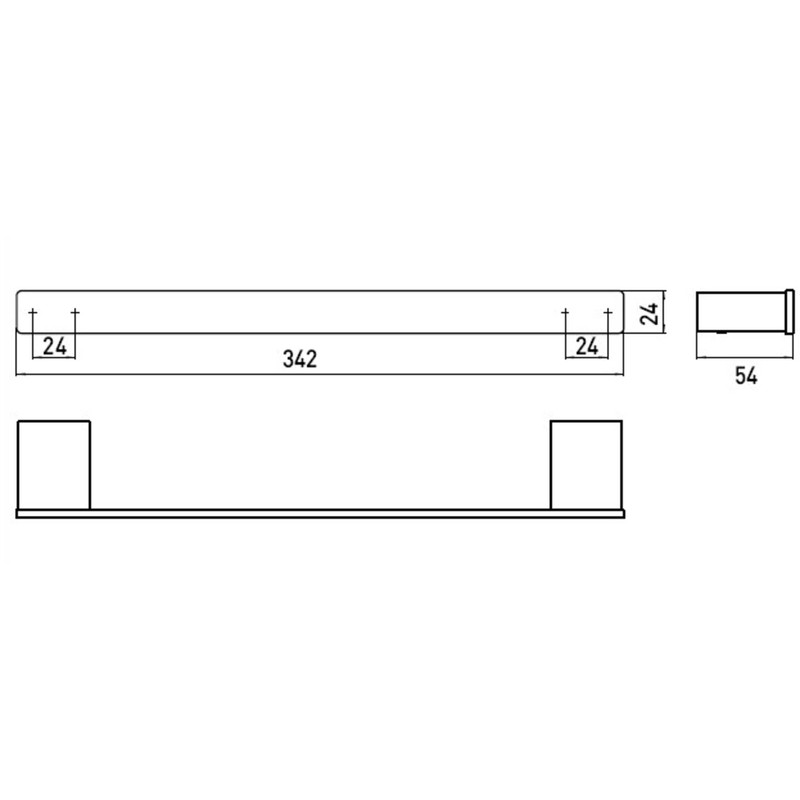 Emco Liaison 57000130 Bath Handle 345 mm Chrome