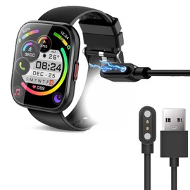 Blueshaweu Charging Cable Compatible with Ddidbi Smartwatch Men Women P114 1.85 Inch Cable Charger Charging Station for Ddidbi P114 / Aycy P114 / Aptkdoe P114 Smartwatch (Black)