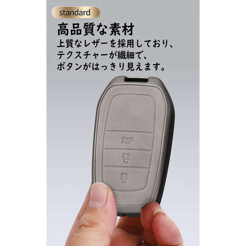 Toyota Keychain, Keychain Holder, Alloy PU Leather, Compatible with Alphard,