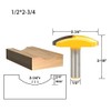 2-3/4 Inch Diameter Horizontal Crown Router Bit 1/2-Inch Shank Router