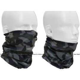 Camouflage Face Mask Army Balaclava Camo Bandana Military Tactical Headwear Survival Game Bicycle BMX Bike Outdoor XMLG Type (GRAY-Camo)