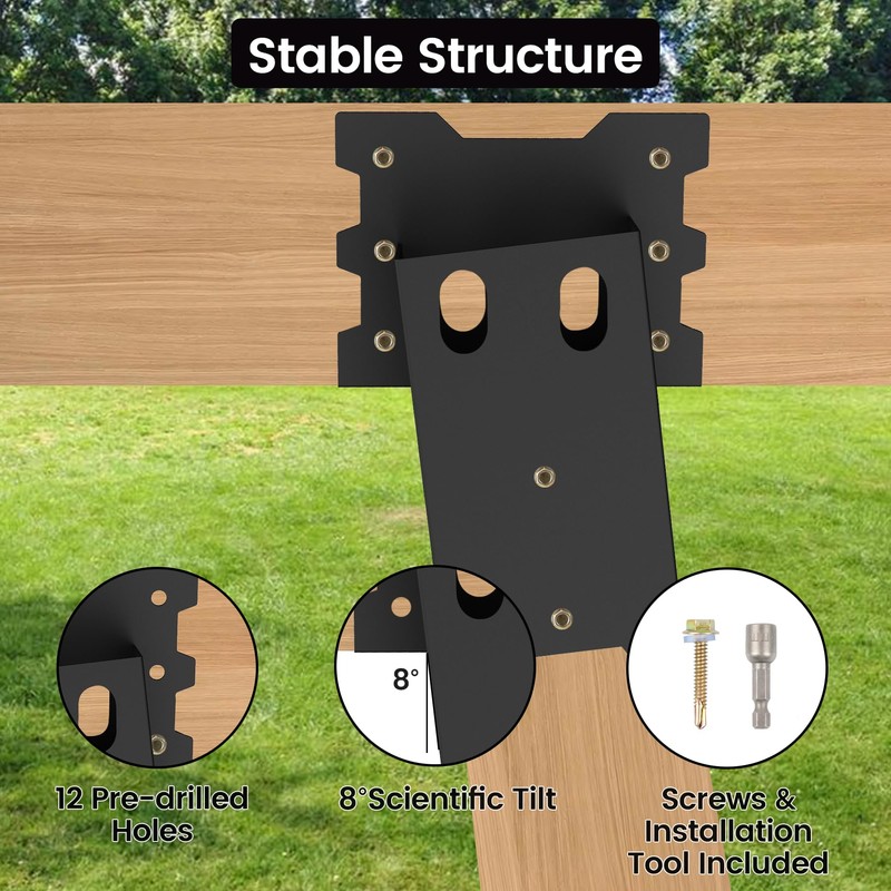 Toriexon Deer Blind Brackets, Outdoor 4 x 4 Platform Bracket,