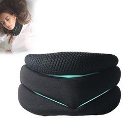 Lsydgn Neck Collar Man, Neck Brace Human HWS Intervertebral Disc, Neck Support Made of Soft Foam, Adjustable Neck Support for Sleeping, Cervical Collar for People and Men for Relieves Neck Pain (Black