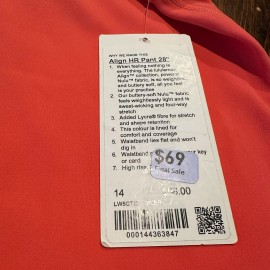 Lululemon Align HR Pant 28” Pale Raspberry PLBR Pink Leggings 12, 14, 20 - 14