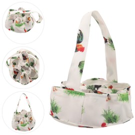 TOVINANNA Compartment Canvas Egg Collecting Basket for Fresh Eggs Lightweight and Fun Design for Farmhouse Use