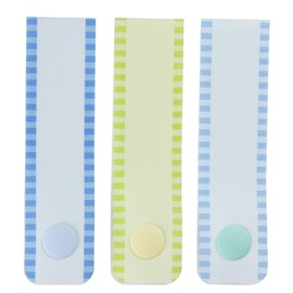 Yunineemu AJUN-15 Name Snap Tag, Width 0.7 inches (18 mm) x Length 5.5 inches (140 mm), Border, 100% Cotton, 3 Color Set