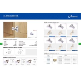 ONUS 311 Series 2D Soft Close Compact Hinge 1/2'' Full Overlay Face Frame Hinges - 10 Pairs