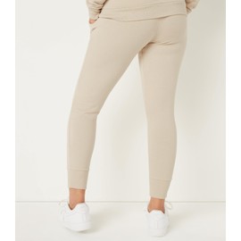 Victoria's Secret Women's Pink Logo Fleece Jogger Sweatpants, Ivory, XS