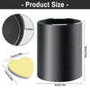 NAEBRO Metal Pen Holder Round Desk Pen Holder Black Aluminium