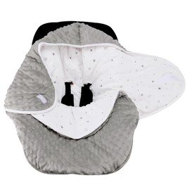 Bebamour Car Seat Covers Baby Swaddle Blanket Car Seat Blanket Newborn Swaddle Wrap Baby Bunting Bag Baby Swaddle for Girls Boys(Grey)