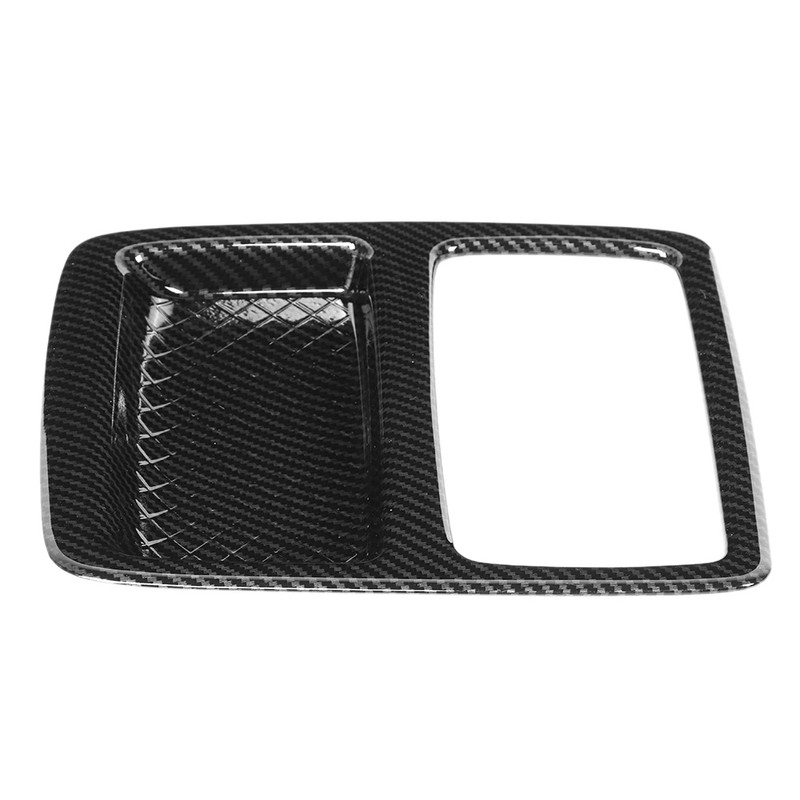 Carbon Fiber Style Rear Seat Water Cup Holder Frame Trim