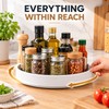 Lazy Susan Organizer, 360° Rotating Non-Slip Turntable with Raised Edge,