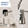 YUHUBY Wall Mount Kitchen Faucet with Pull Down Sprayer 3