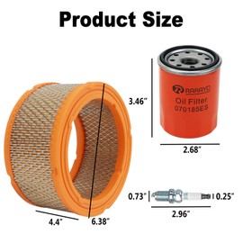 RARAYC 5664 Maintenance Kit Compatible with Generac 13KW 14KW 15KW 16KW 17KW Generators 990cc Engine (prior to 2013) with Paper Funnel Oil Wipe Replace Part Number 0C8127 Air Filter 070185E Oil Filter