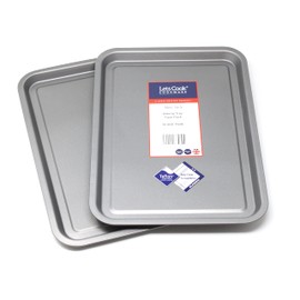 Baking Tray Twin Pack, British Made with Teflon Non Stick by Lets Cook Cookware