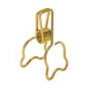 100pcs Binder Clip Hollow Cartoon Bear Long Tail Metal Paper