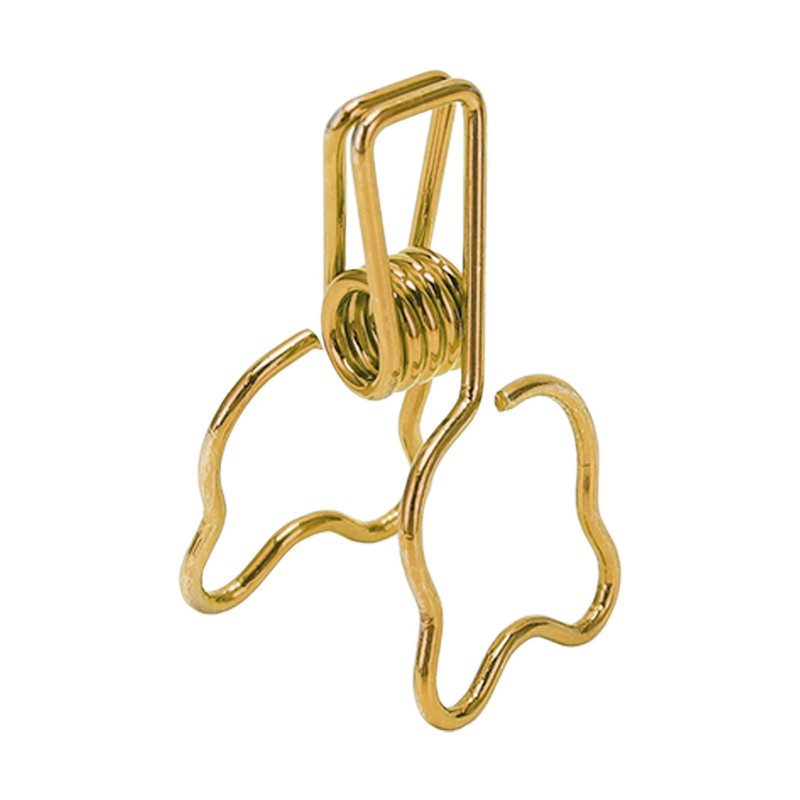 100pcs Binder Clip Hollow Cartoon Bear Long Tail Metal Paper