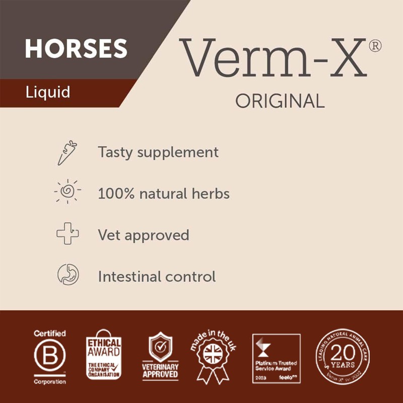 Verm-X kräuterflüssigkeit Für Pferde & Ponies-500 Ml, Clear, Unisex