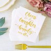 Crisky - Servilletas para fiestas de novia, doradas, para cócteles,